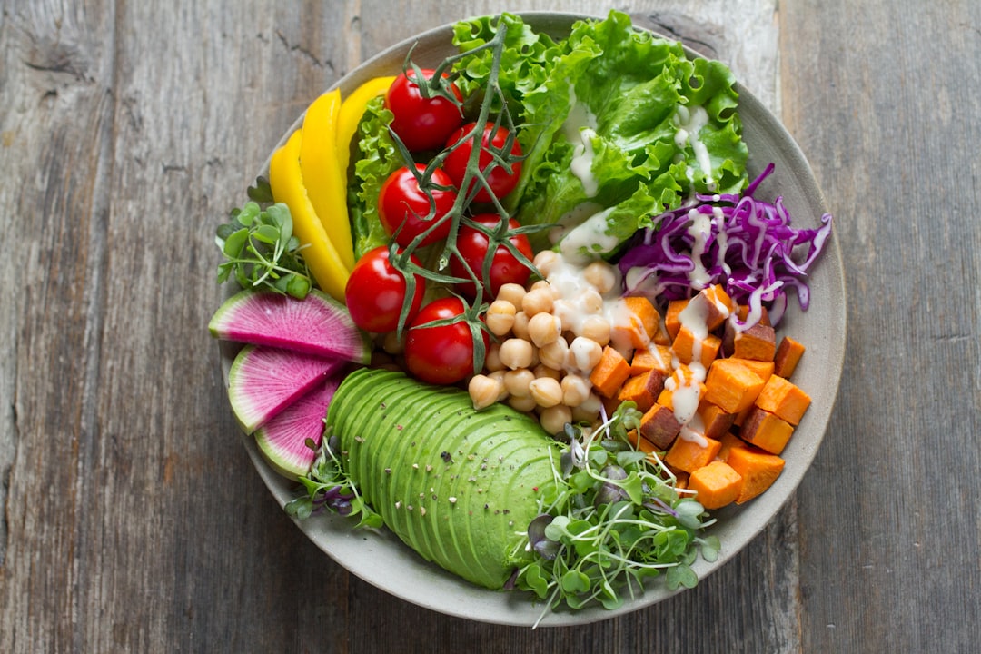 A bowl of colourful fresh vegetables